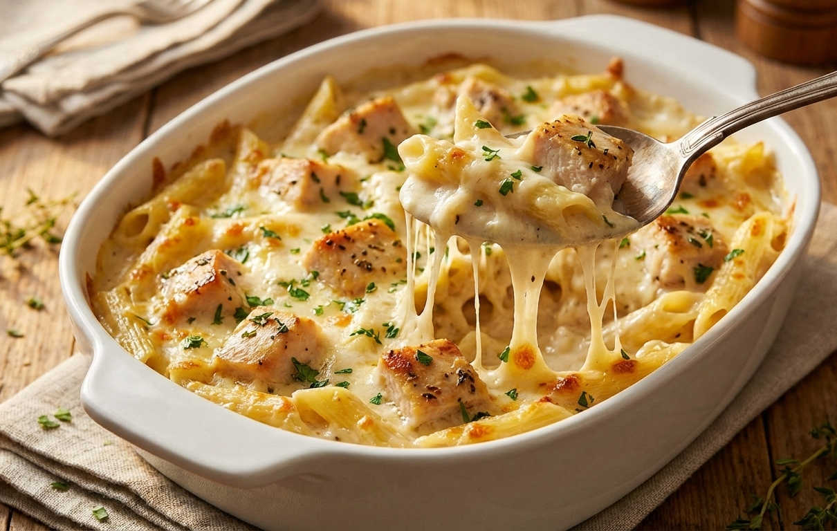 Creamy Chicken Alfredo Casserole Recipe for Ultimate Comfort