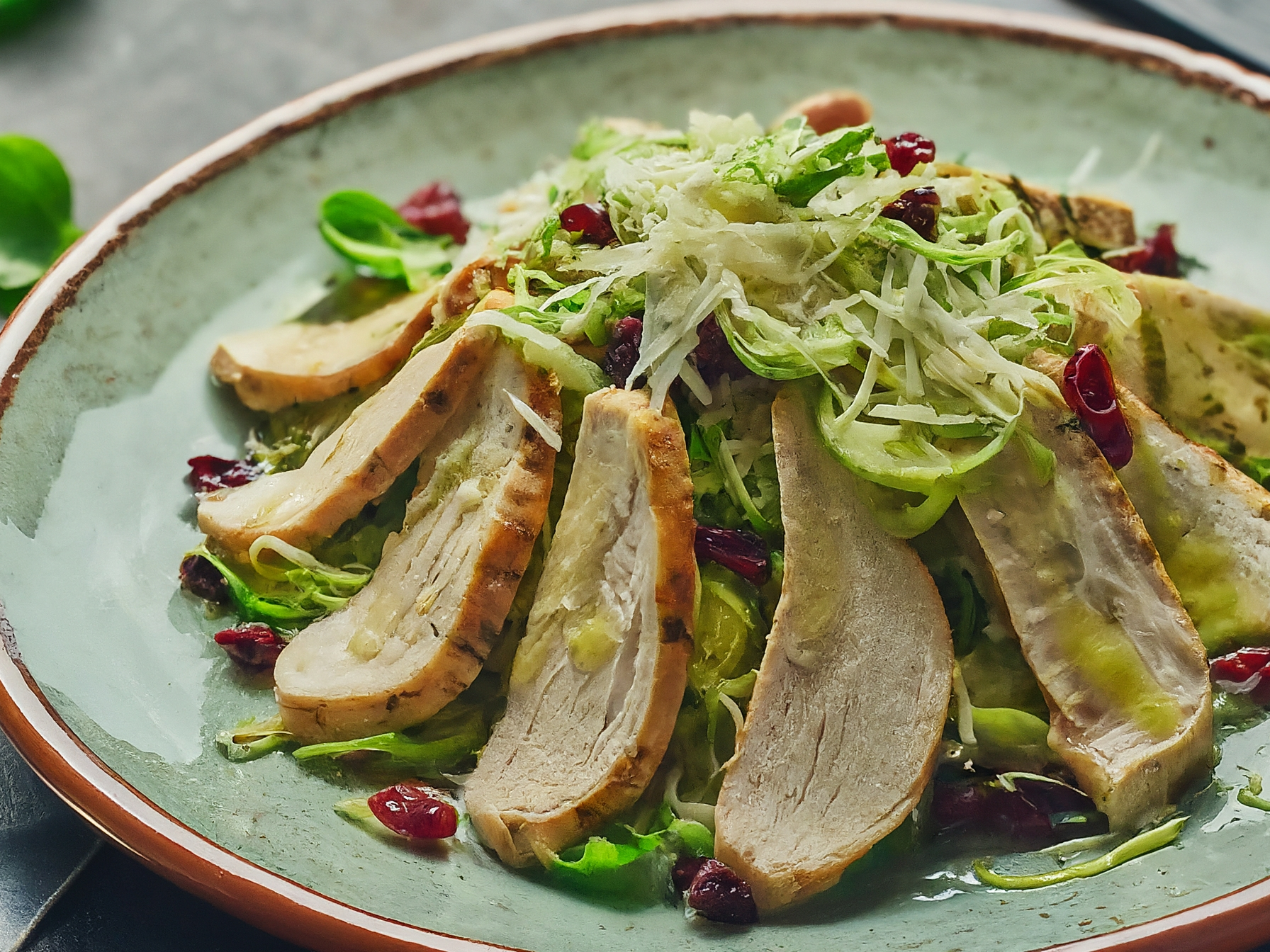 Chicken and Shaved Brussels Sprouts Salad Recipe